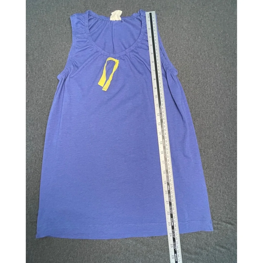 Mini‎ Boden Girls Blue Cotton Modal Tank Top Ribbon Detail Size 13-14Y 31375